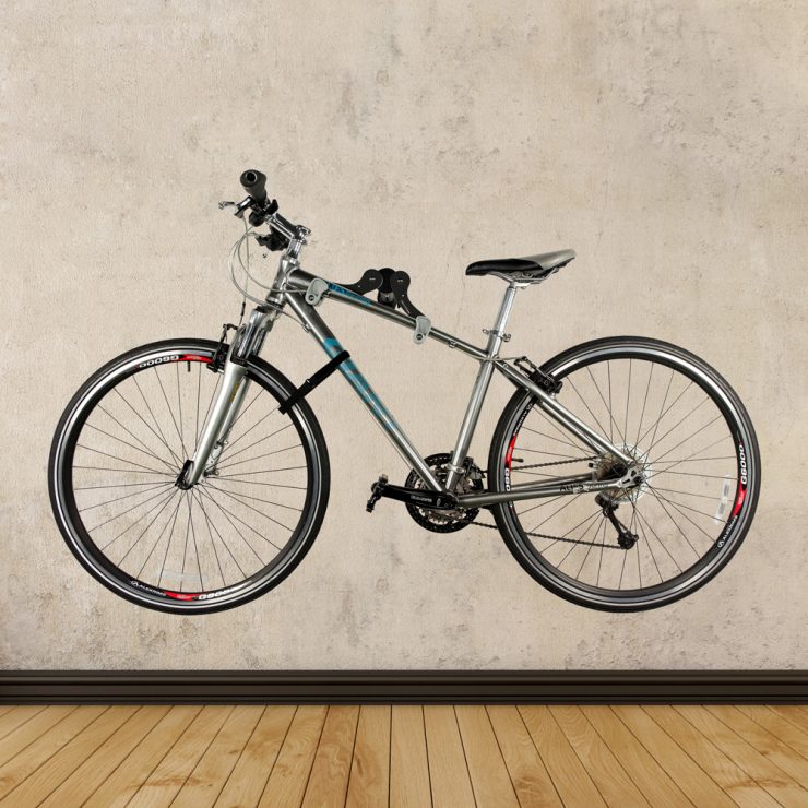 ibera horizontal bicycle bike wall mount hanger